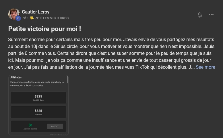 Témoignage de Gautier