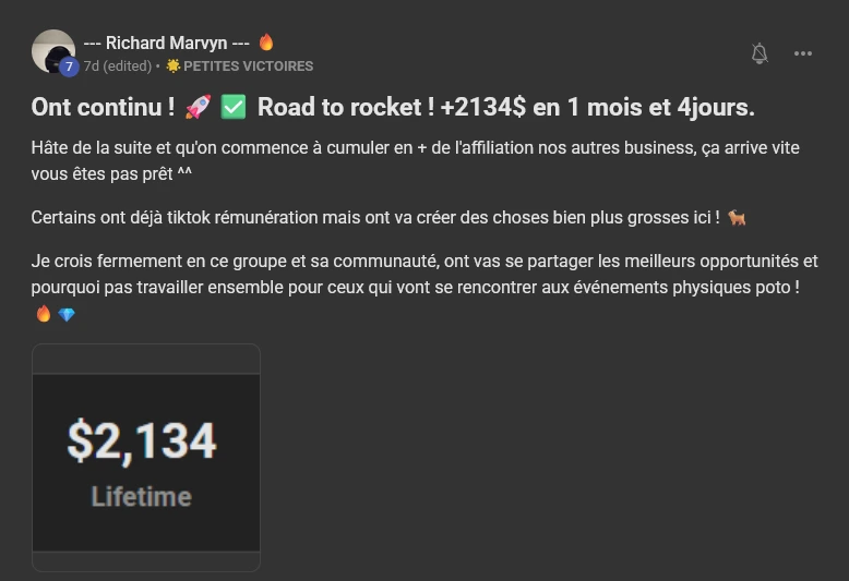 Témoignage de Marvyn