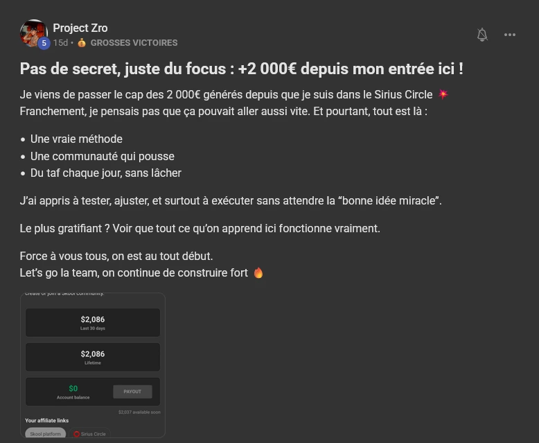 Témoignage de Project